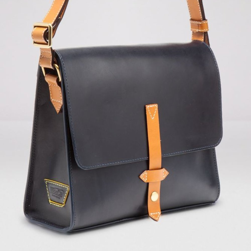 IllBeCa by Joy Gryson Crossbody - Duane Street in Navy & Mustard Leather Bag - Picture 5 of 9